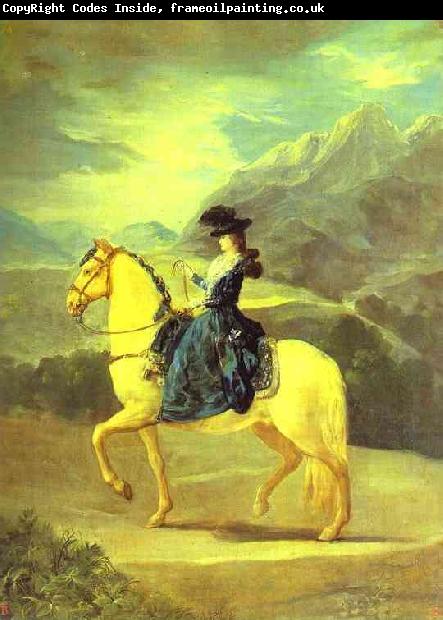 Francisco Jose de Goya Equestrian Portrait of Dona Maria Teresa Vallabriga